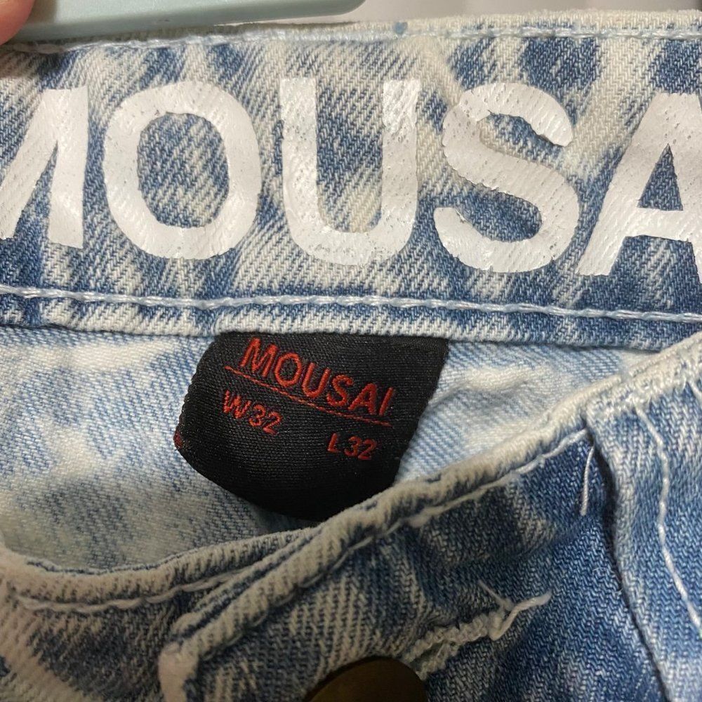 Mousai MENS denim blue distressed jeans - Picture 4 of 5